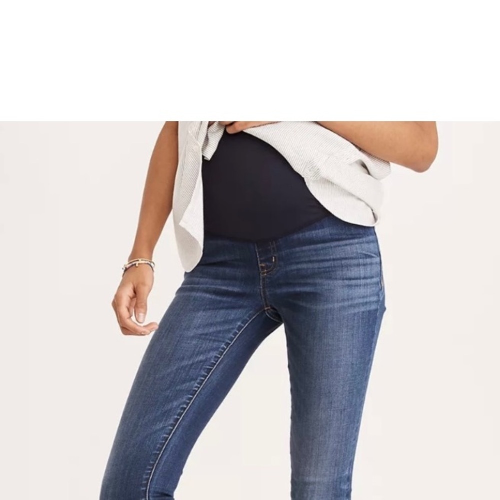 Madewell Maternity Straight Leg denim Jeans with Classic Wash Stovepipe Jeans 29